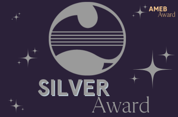 "Silver Award" logo and AMEB circle logo