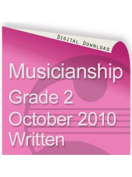 Musicianship October 2010 Grade 2 Written