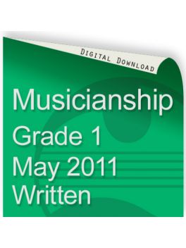 Musicianship May 2011 Grade 1 Written