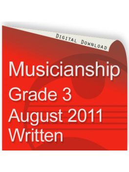 Musicianship August 2011 Grade 3 Written