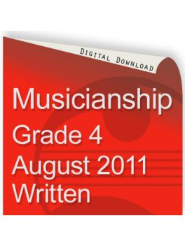 Musicianship August 2011 Grade 4 Written