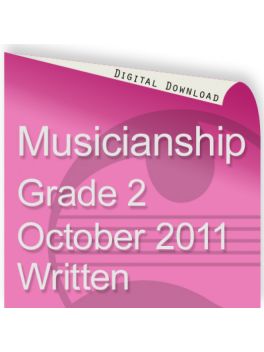 Musicianship October 2011 Grade 2 Written