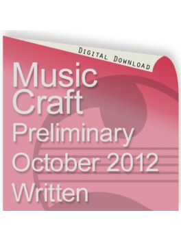 Music Craft October 2012 Preliminary Written