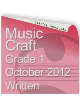 Music Craft October 2012 Grade 1 Written