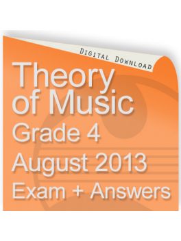 Theory of Music August 2013 Grade 4