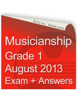Musicianship August 2013 Grade 1