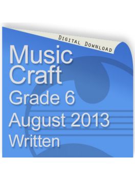 Music Craft August 2014 Grade 6 Written