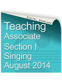 Teacher of Music Associate Section I Singing August 2014