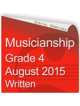 Musicianship August 2015 Grade 4 Written