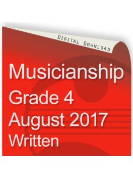 Musicianship August 2017 Grade 4 Written