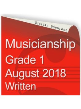 Musicianship August 2018 Grade 1